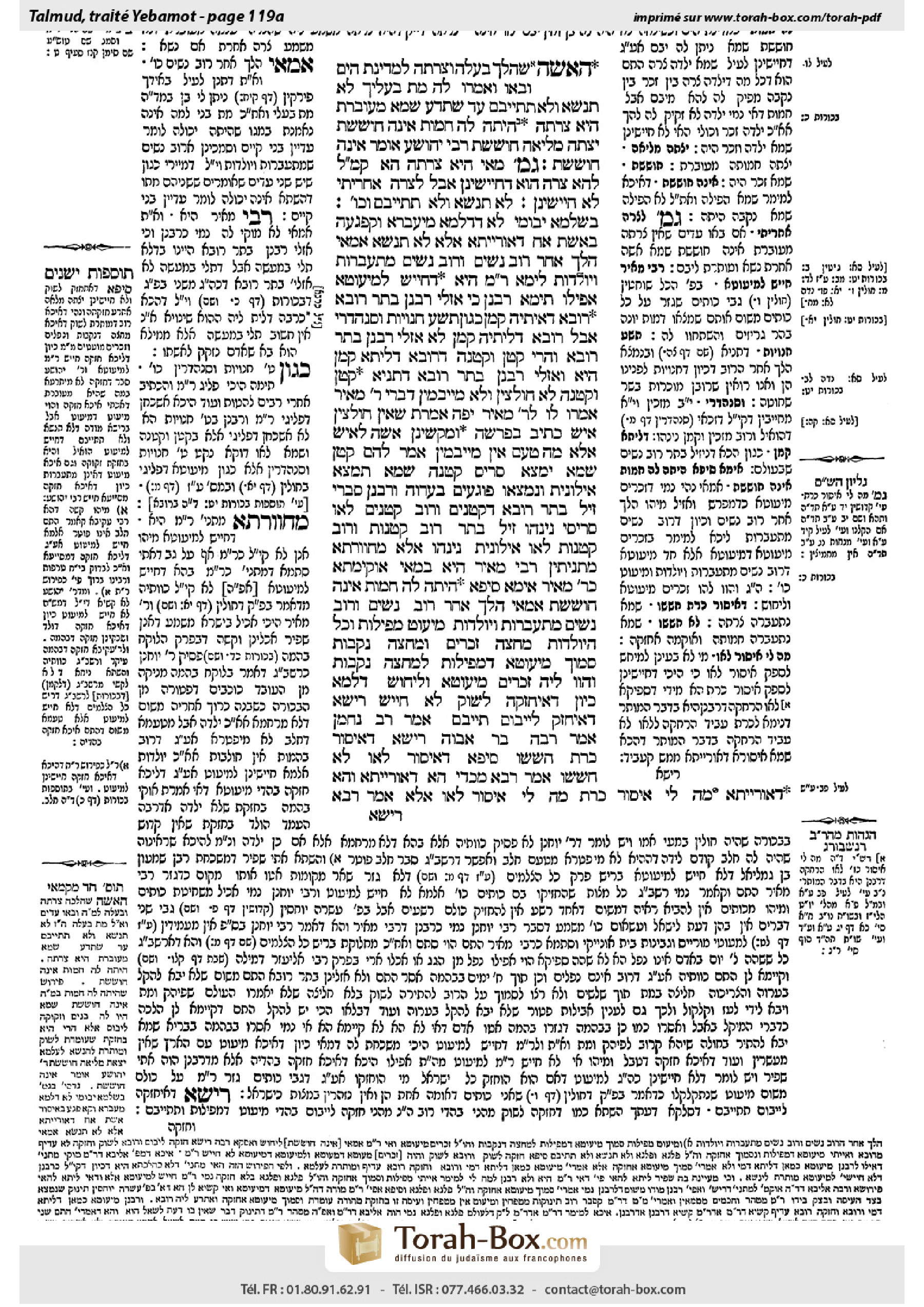Torah-Box scan of Yevamot 119a