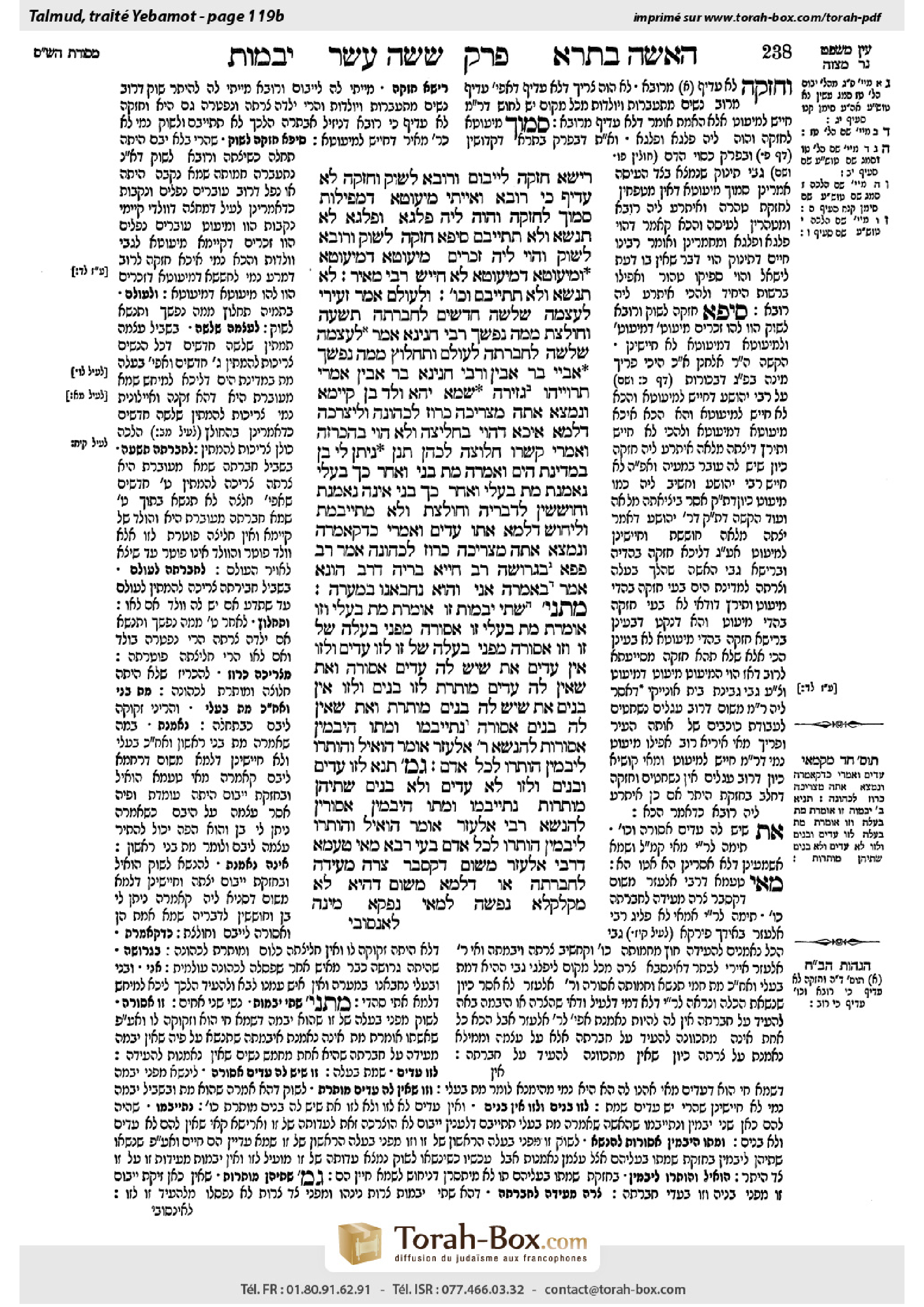Torah-Box scan of Yevamot 119b