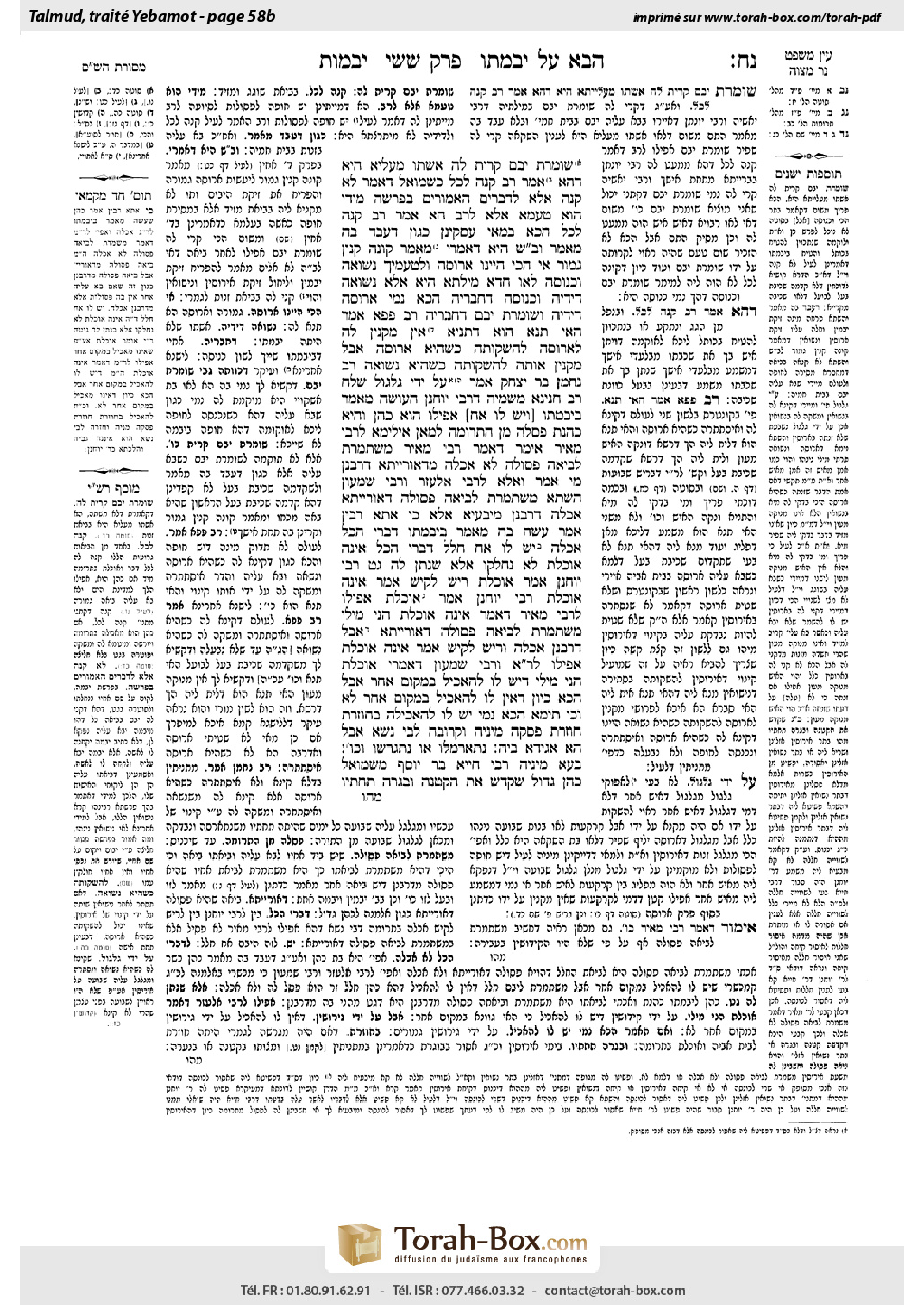 Torah-Box scan of Yevamot 58b