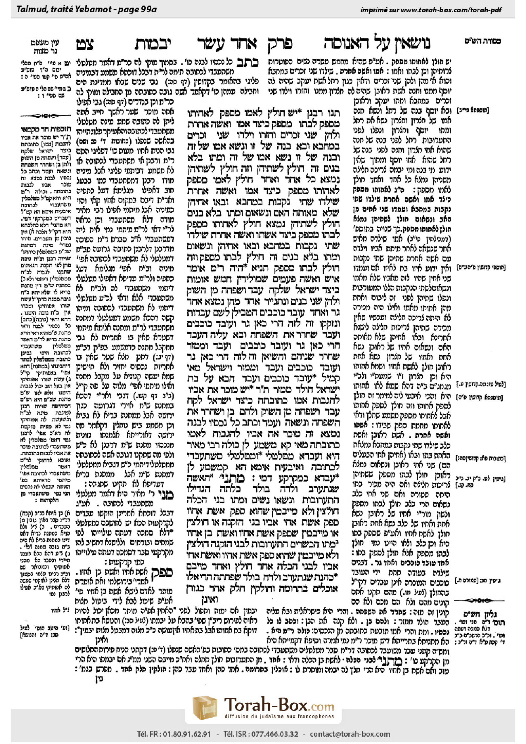 Torah-Box scan of Yevamot 99a