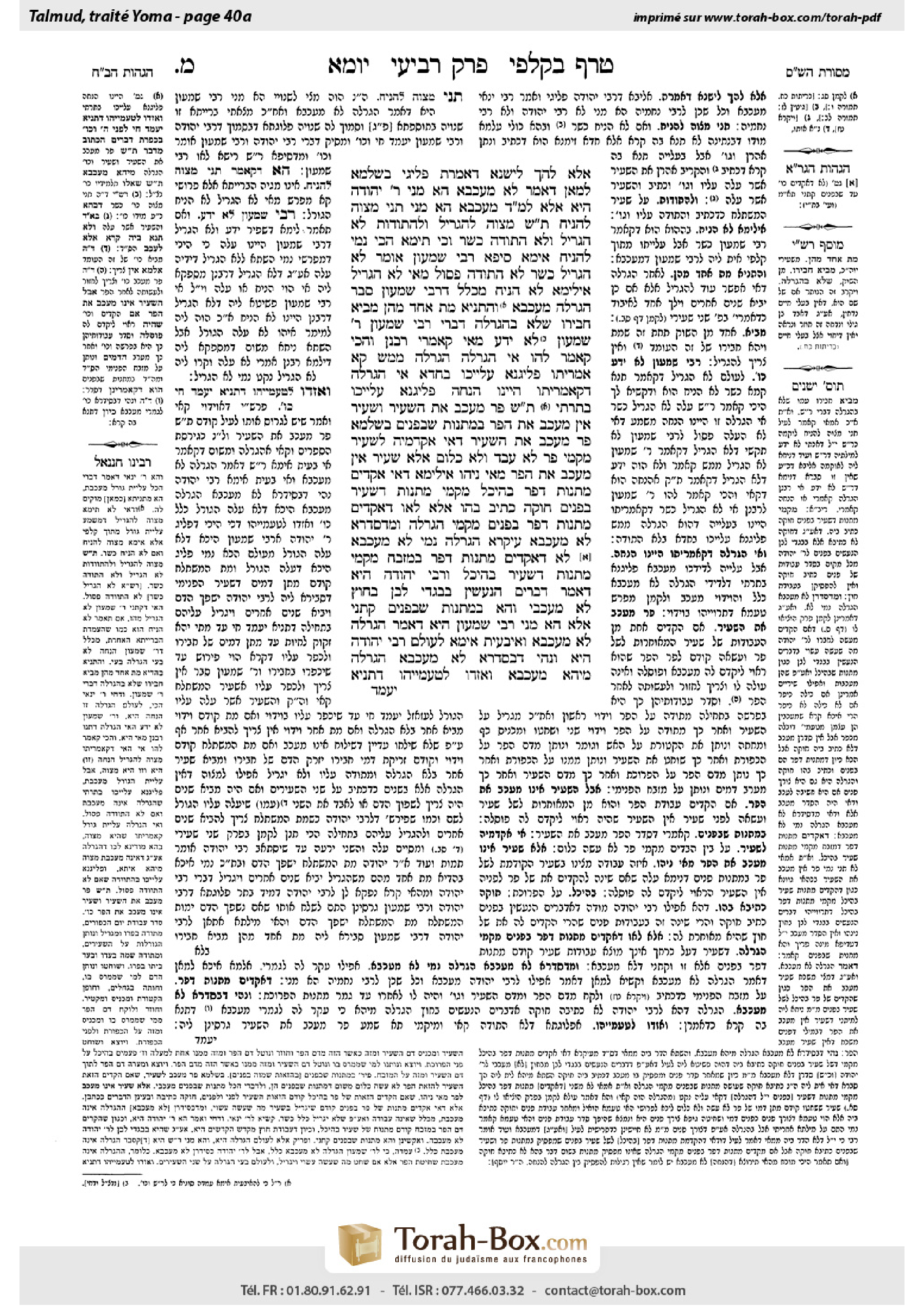 Torah-Box scan of Yoma 40a